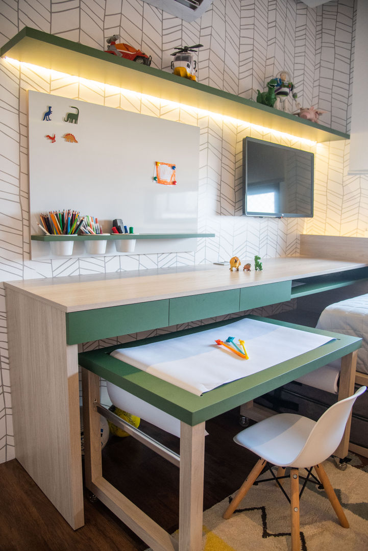 Quarto do Vitor, JuBa Arquitetando Ninhos - Arquitetura Infantil JuBa Arquitetando Ninhos - Arquitetura Infantil Habitaciones para niños