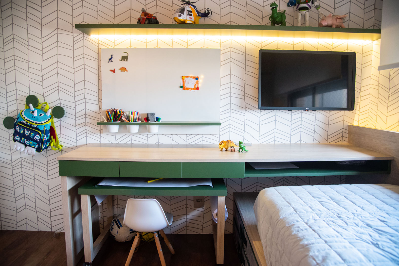 Quarto do Vitor, JuBa Arquitetando Ninhos - Arquitetura Infantil JuBa Arquitetando Ninhos - Arquitetura Infantil ห้องนอนเด็กชาย