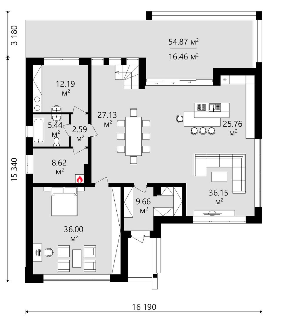 Современный двухэтажный дом в стиле хай-тек | homify