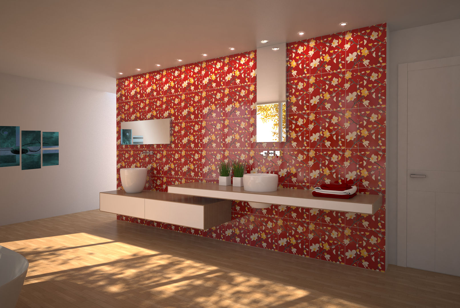 Fiori, Tastardi Tiles Tastardi Tiles Phòng tắm phong cách Địa Trung Hải gốm sứ