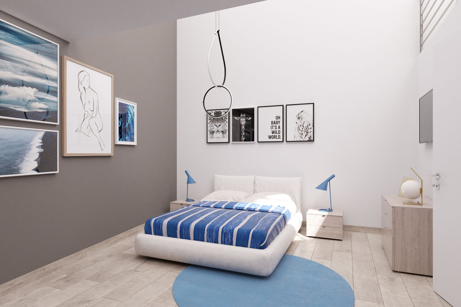 Render di interni - camera da letto homify Camera da letto moderna Render di interni, Render d'interni, Rendering interno, Rendering interni, Render camera da letto