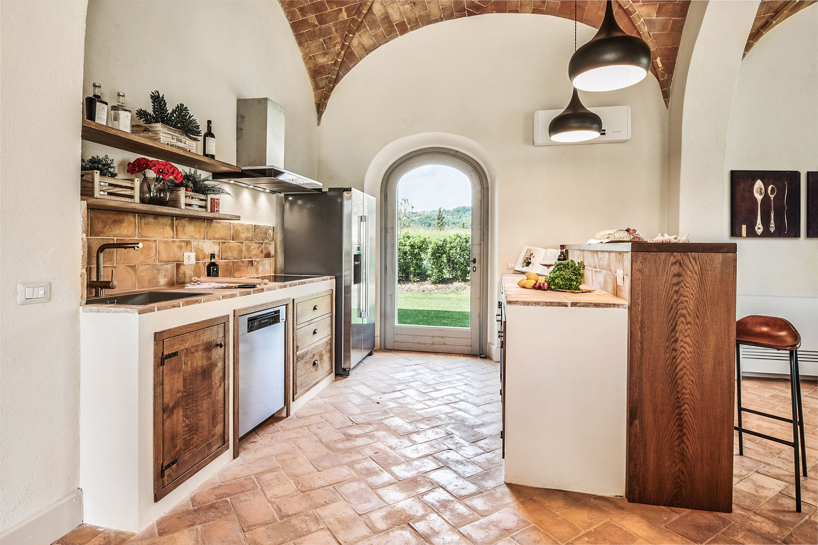 Piano terra - cucina Arch. Alessandra Cipriani Cucina rurale cucina, legno, cotto, handmade