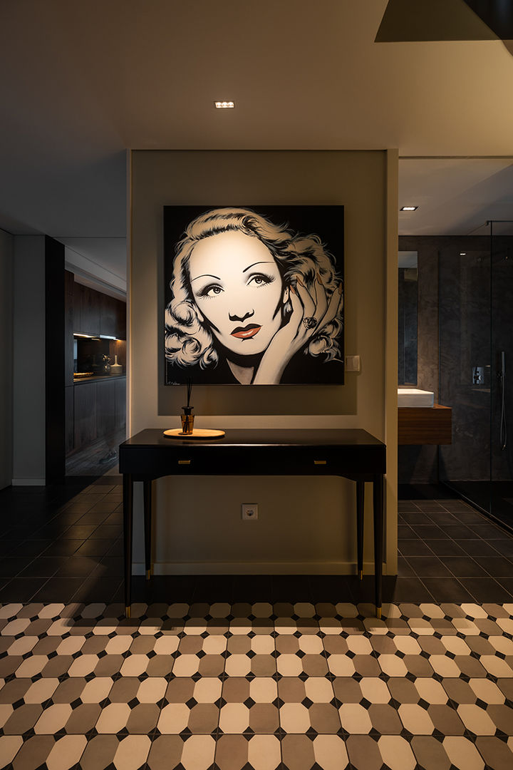 Hall, Piso 0 - Casa na praia - Arquitetura | Decoração - Shi Studio Interior Design homify Modern Koridor, Hol & Merdivenler shistudio, shi studio, sheila moura azevedo, moradia, casa, remodelação, arquitetura, decoração, praia, porto, matosinhos, design, interiores, decor, portugal