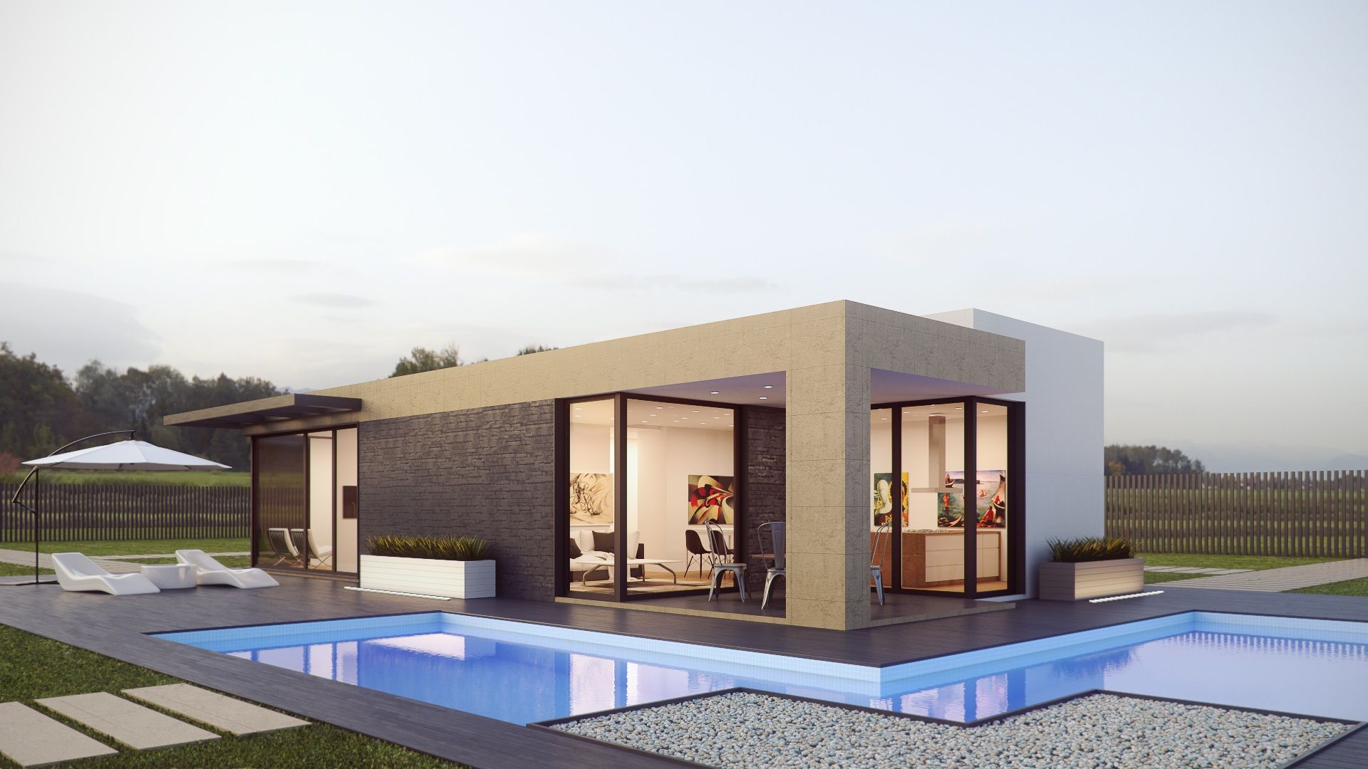 Casa 02 Acedo Arquitectura Casas unifamilares moderno, blanco, piscina, exterior
