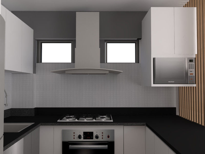 Departamento de 60 m2, Shirley Palomino Shirley Palomino Scandinavian style kitchen Quartz