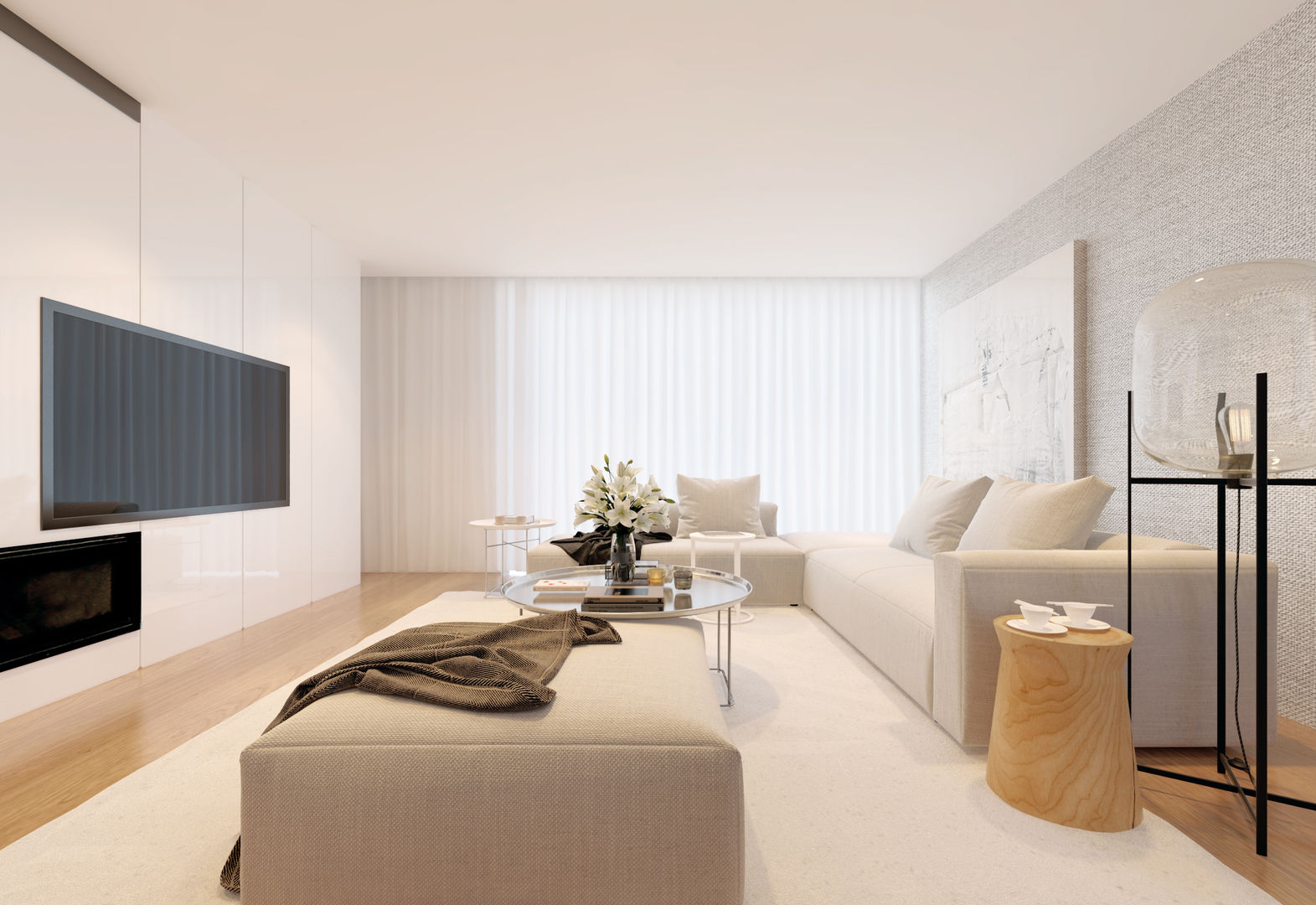 Remodelação de Apartamento no Parque das Exposições- Lisboa, 10Place - Creating Home 10Place - Creating Home Modern living room