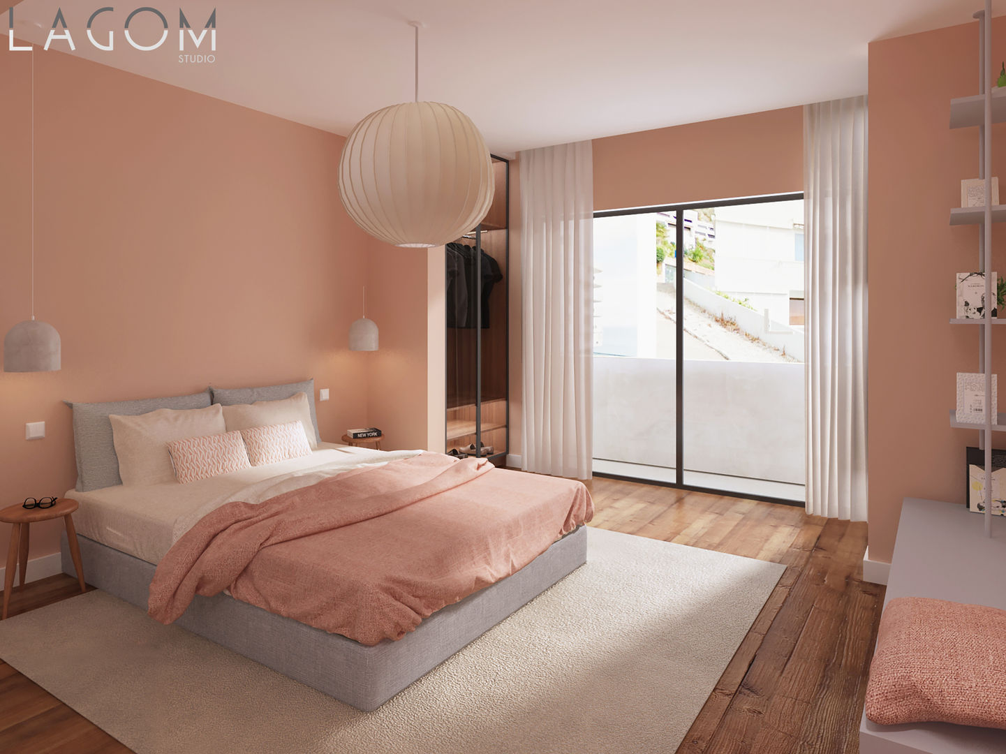 Moradia em Sesimbra, Lagom studio Lagom studio غرفة نوم