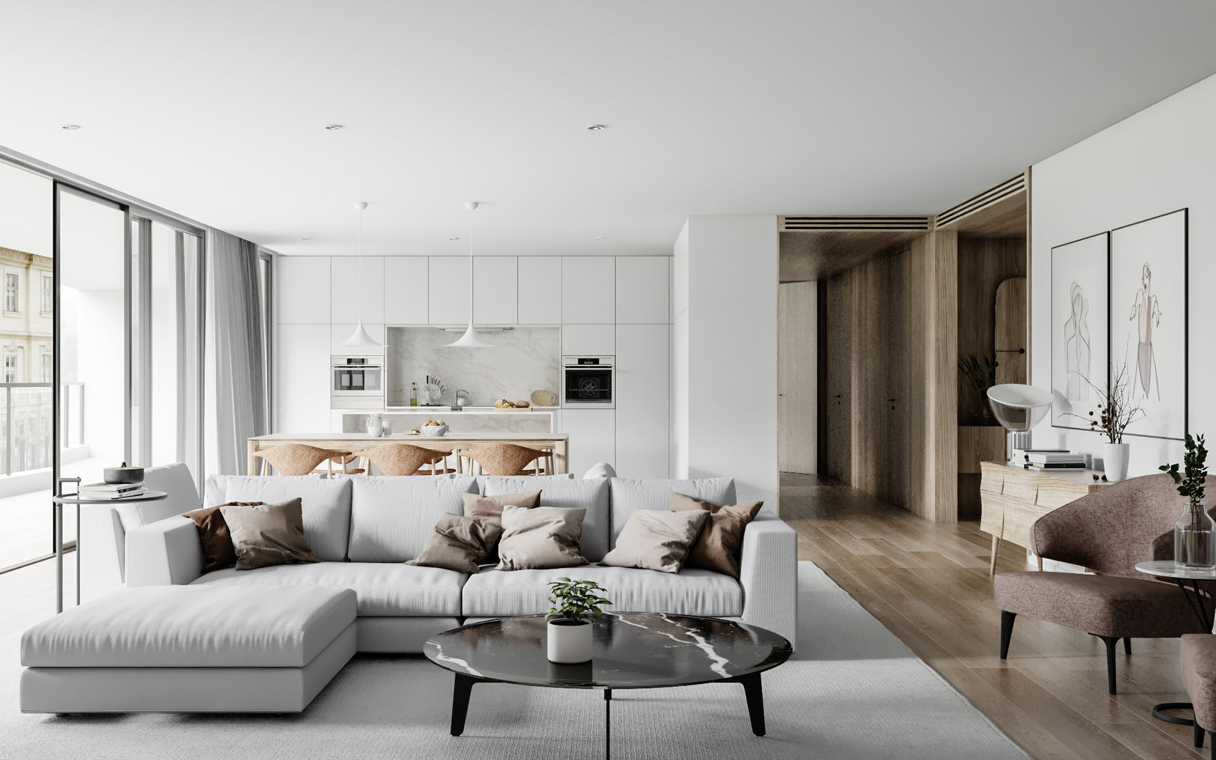 GAB Apartment_Interior, Studio Raphael Garcia Studio Raphael Garcia غرفة المعيشة