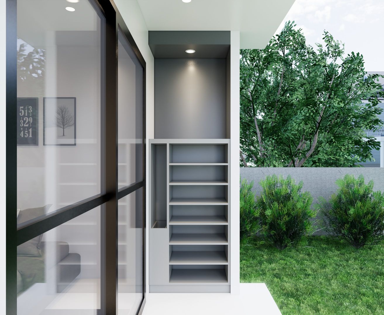 K.THARINEE , Modernize Design + Turnkey Modernize Design + Turnkey Nowoczesny korytarz, przedpokój i schody