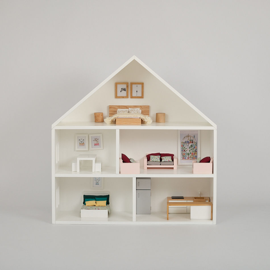 Casa White Forest Dollhouse, Oficina805 Oficina805 Minimalist nursery/kids room MDF Toys