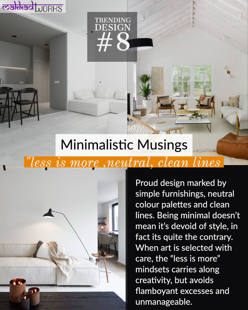 Minimalist Musings "less is more ,neutral, clean lines homify Eclectic style living room INTERIOR DESIGN THEMES, MINIMALISTIC INTERIOR DESIGN, INTERIOR DESIGNER IN DELHI NOIDA, GURGAON