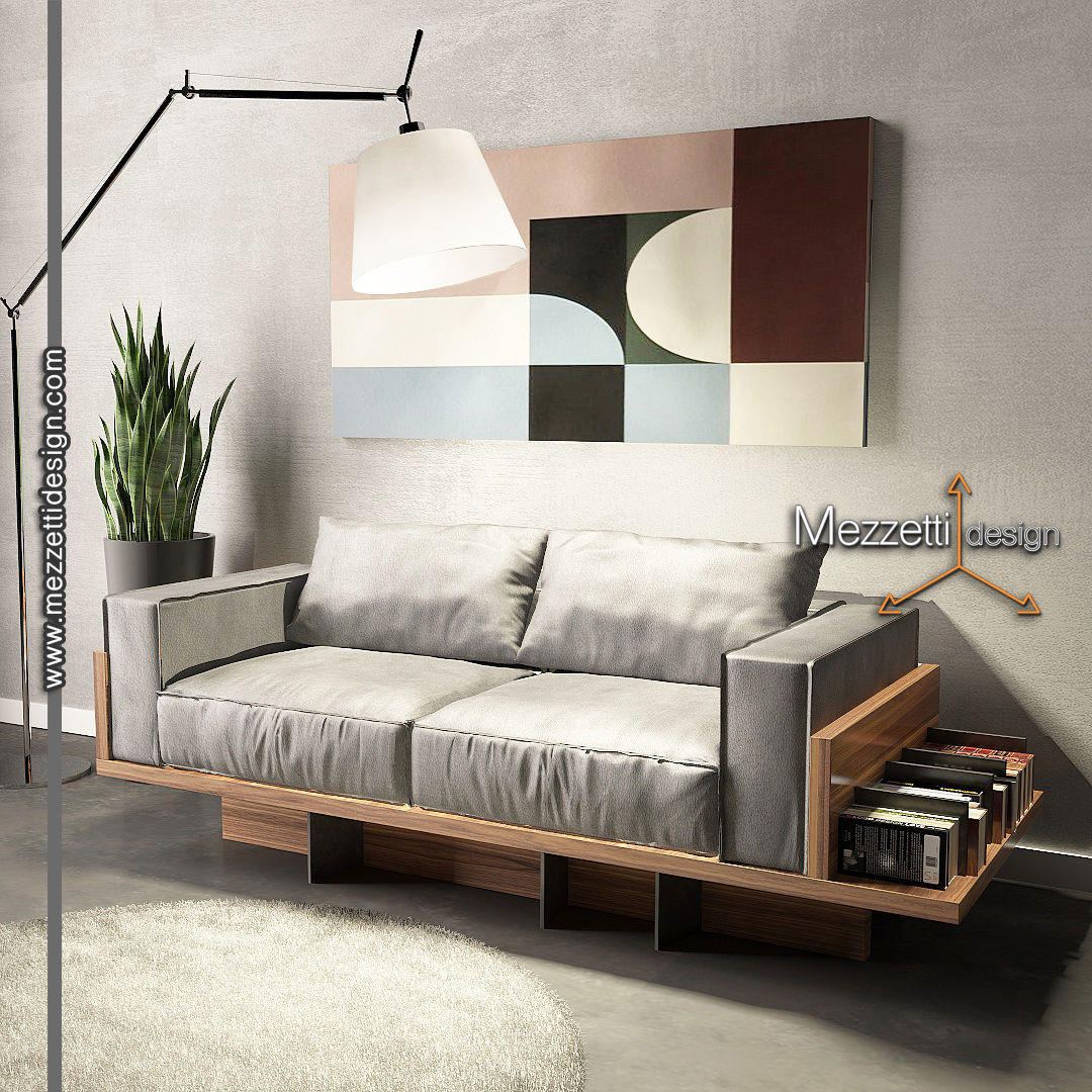 DIVANO, Mezzetti design Mezzetti design Modern living room Wood Wood effect Sofas & armchairs