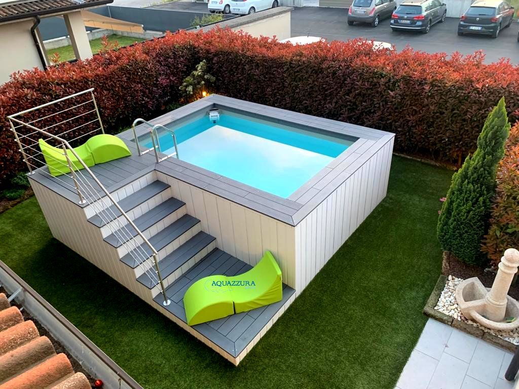 Piscina fuori terra di piccole dimensioni se hai poco spazio a disposizione in giardino, ecco delle soluzioni interessanti., Aquazzura Piscine Aquazzura Piscine Piscines privées