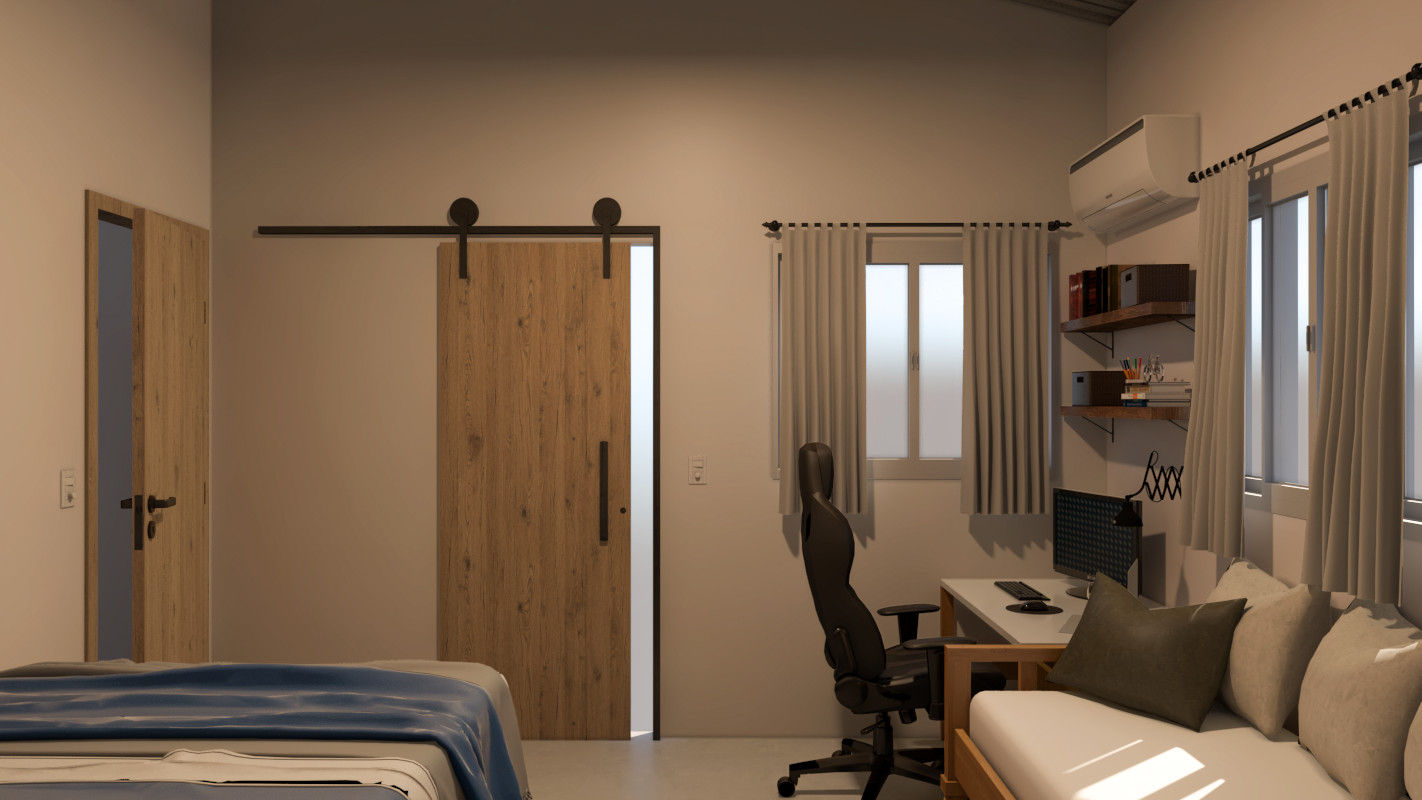 m.a. | quarto, PIN Arquitetura PIN Arquitetura Rustic style bedroom