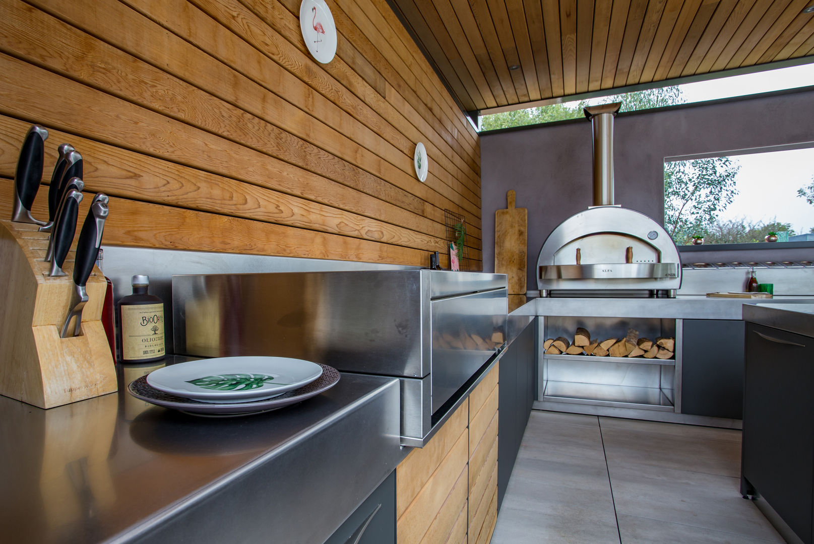 Oven on the kitchen counter Alfa Forni Modern Terrace outdoor kitchen, wood-burning, kitchen counter, home line,Accessories & decoration