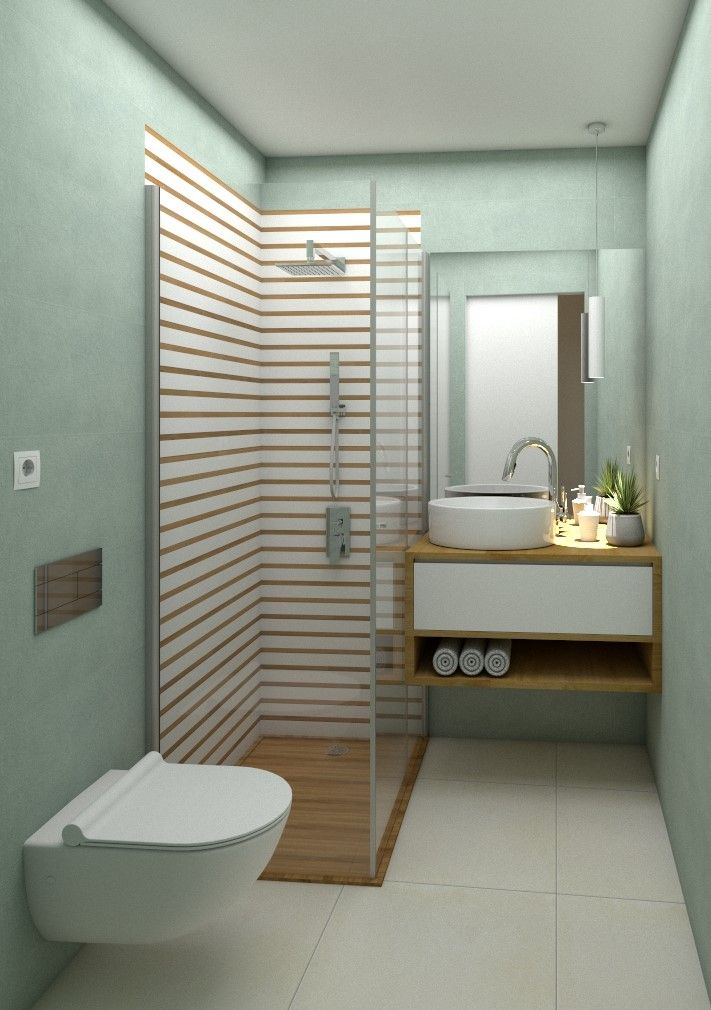 Casa de Banho Social_Proj. Bernardim v1 Ginkgo Design Studio Casas de banho modernas Cerâmica