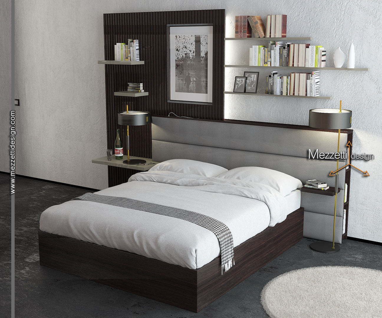 Parete Letto, Mezzetti design Mezzetti design Modern style bedroom Wood Wood effect