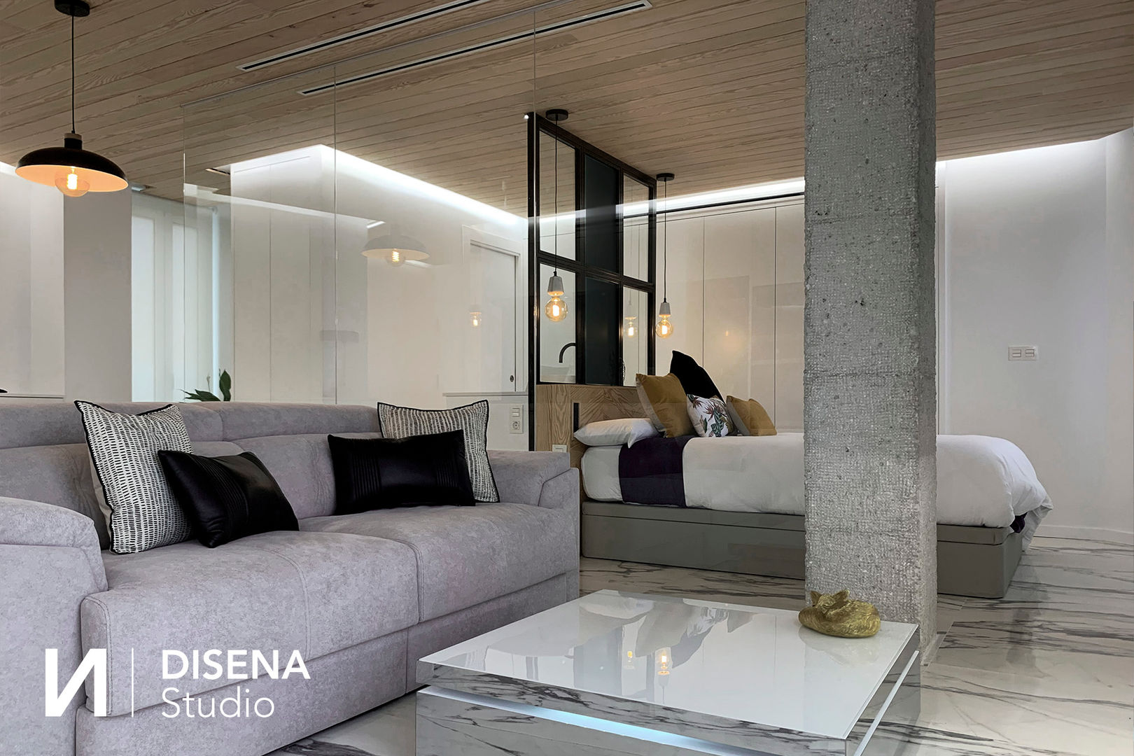 DISENA studio - Diseño Loft, DISENA studio DISENA studio ห้องนั่งเล่น