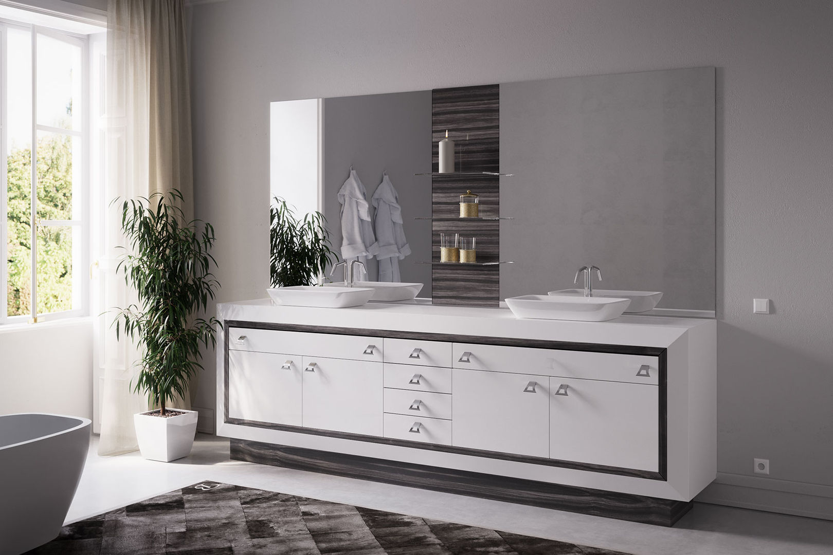 Bagno Opera 30 Tema - Brummel Brummel Bagno moderno Legno massello Variopinto Kitchen Living, Brummel, elegance, luxury, classic, elegante, lusso, su misura, sartoriale, artigianale, personalizzabile