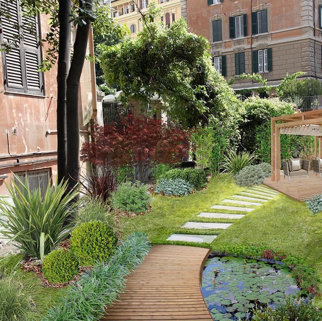 Progettazione terrazzi e giardini, Motivoverde Srls Motivoverde Srls Jardines en la fachada