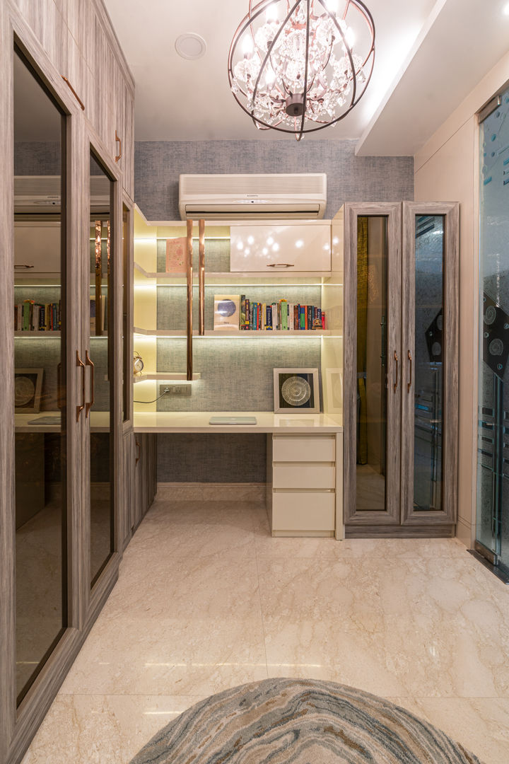 A small study ! homify Modern living room study area, study unit
