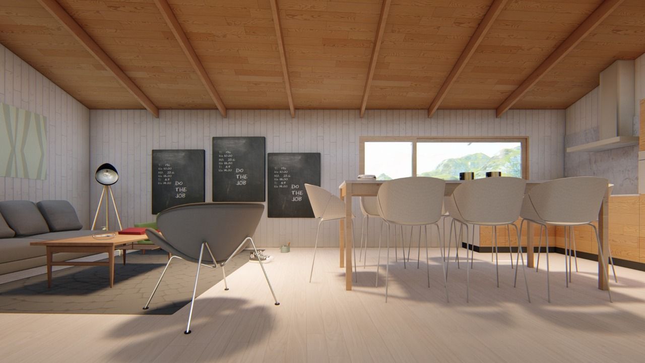 Vivienda Puerto Montt J-O, Roberto Martinez Bravari -arquitectos asociados Roberto Martinez Bravari -arquitectos asociados Country style dining room Wood Wood effect