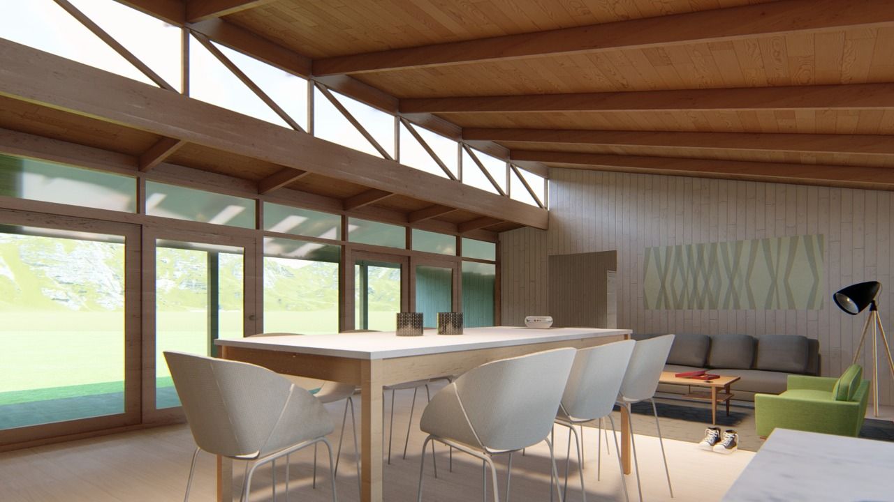 Vivienda Puerto Montt J-O, Roberto Martinez Bravari -arquitectos asociados Roberto Martinez Bravari -arquitectos asociados Ruang Keluarga Gaya Country Kayu Wood effect