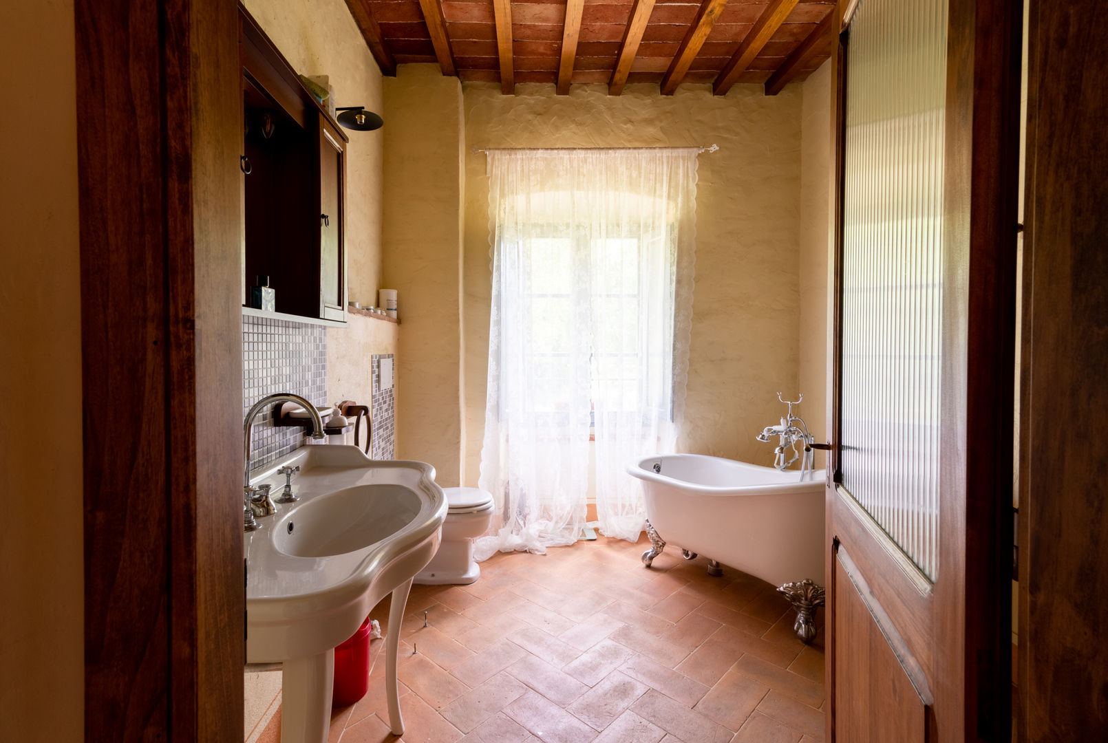 Casale toscano, Sabrina Pezzoli Sabrina Pezzoli Rustic style bathroom Stone