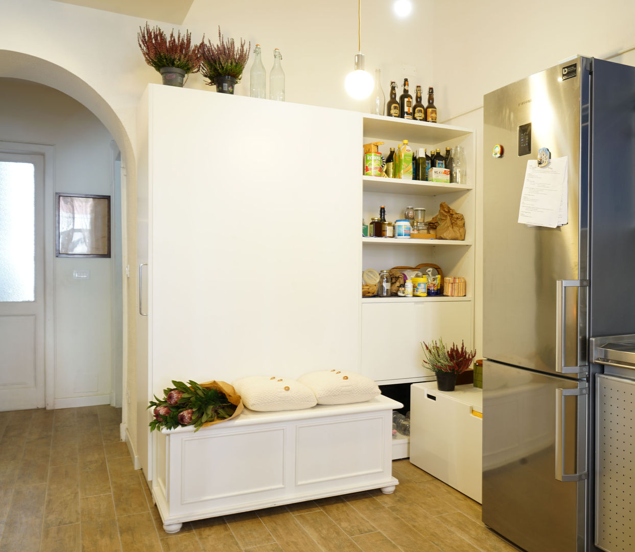 MOBILE DISPENSA deepp srl Cucina attrezzata Mobilia,Proprietà,Pianta della casa,Lo scaffale,Pianta,Di legno,Finestra,Interior design,Casa,Pavimentazione