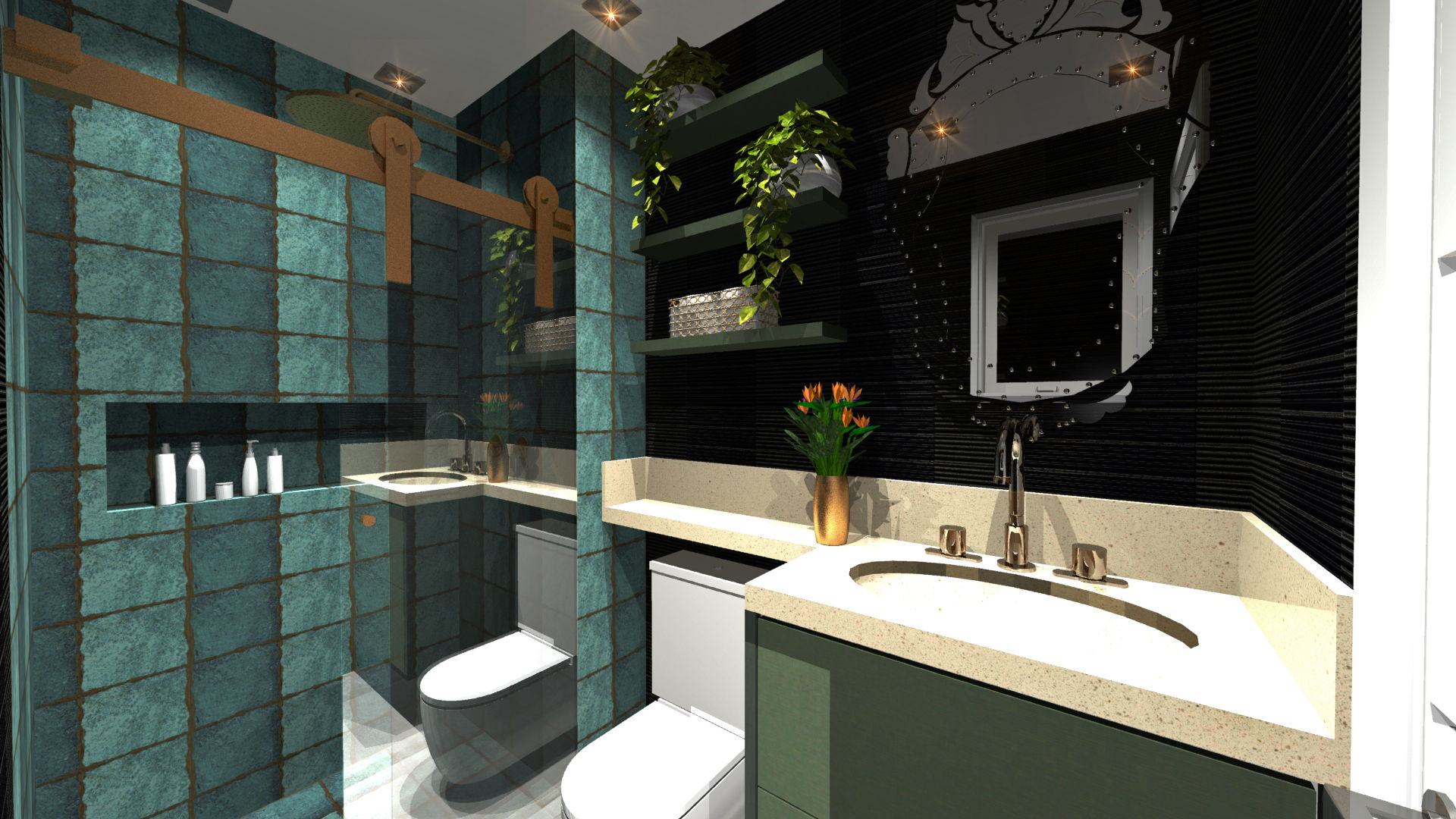 homify Modern bathroom