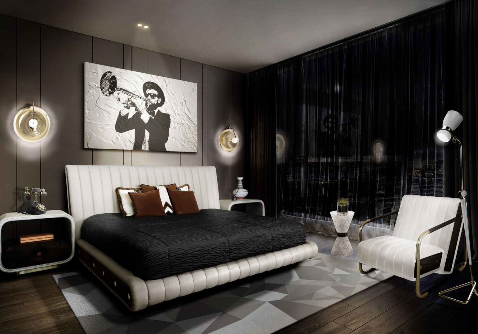 Bedroom Essential Home Kamar Tidur Modern Modern, Design, decor, luxury, decoration, craftsmanship, handmade, handcrafted, inspiration, sophisticated, details, chic, exclusive, interior design, mid-century style, contemporary, high-end, furniture, bedroom, bed