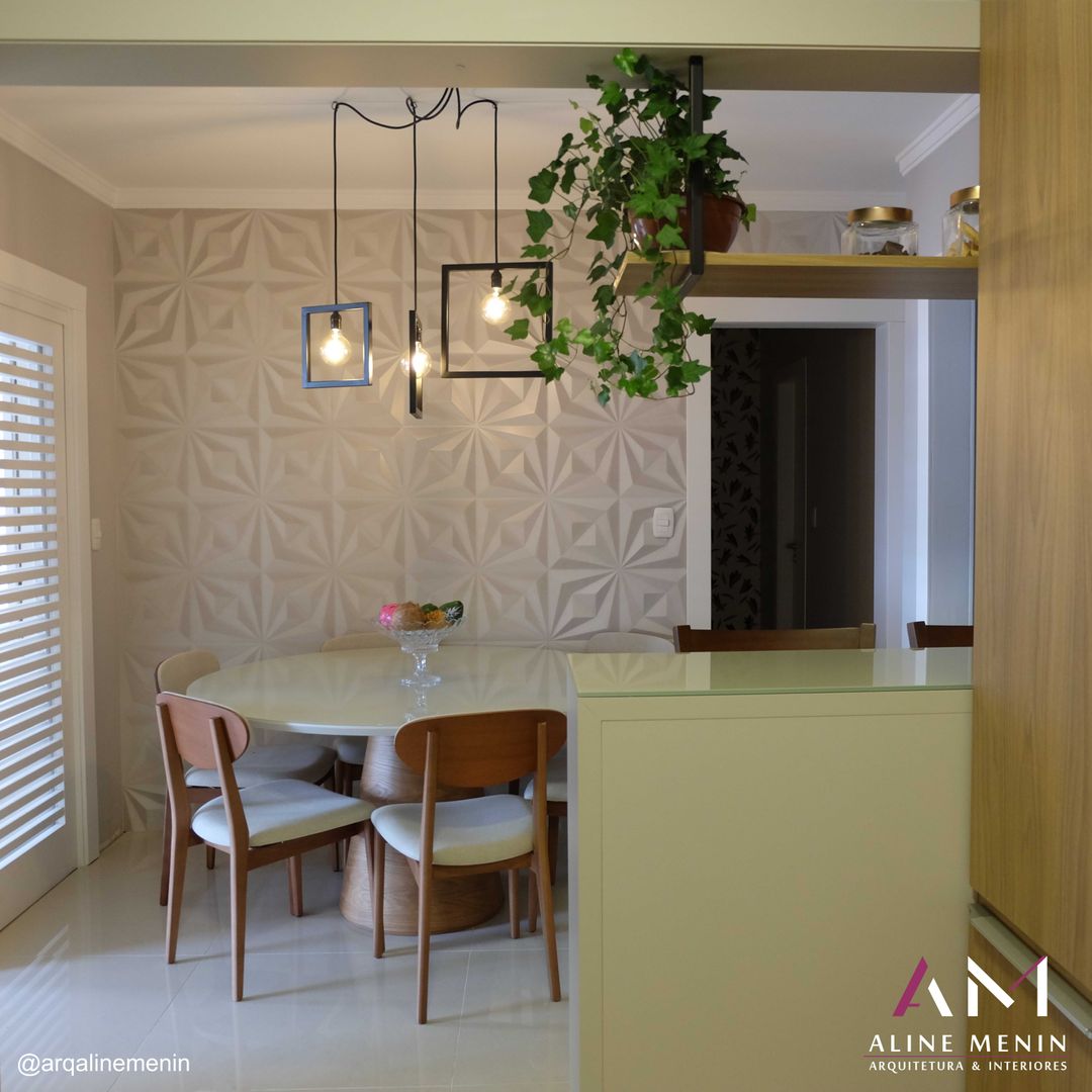 Jantar, Aline Menin Arquitetura Aline Menin Arquitetura Modern Yemek Odası