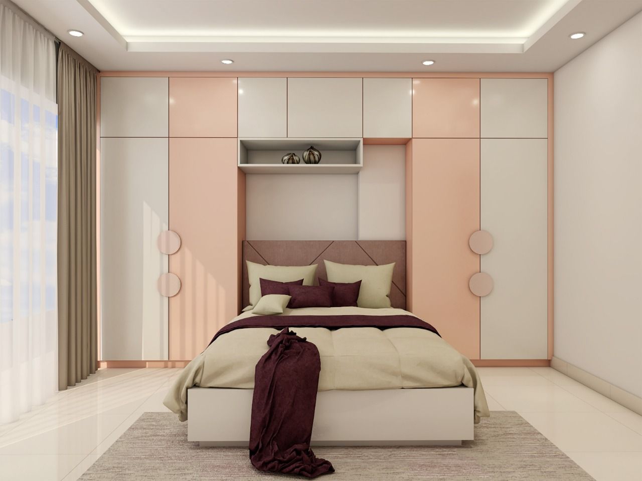 Kids Room with murphy bed and side tall wardrobes homify Teen bedroom
