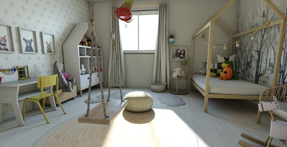 Habitación Montessori, Gabi's Home Gabi's Home 嬰兒房/兒童房 儲藏櫃