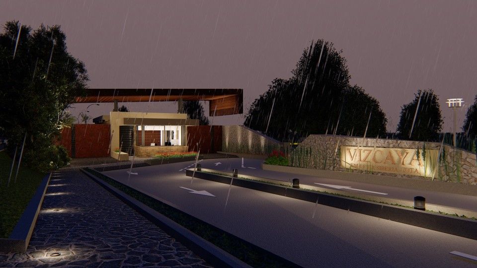 Diseño de una Portería para un condominio Campestre en Cota - Cundinamarca, CONCEPTUAL ESTUDIO + ARQUITECTURA SAS CONCEPTUAL ESTUDIO + ARQUITECTURA SAS Modern houses Stone