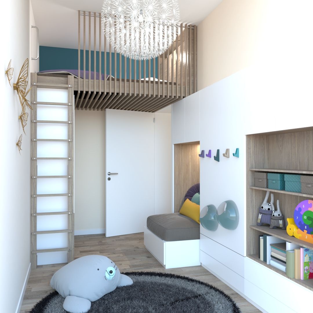 Kinderzimmer - Mach zwei aus einem Zimmer - 2 x 8,8m², Tiny House Strategie mit Christina Ullrich Tiny House Strategie mit Christina Ullrich