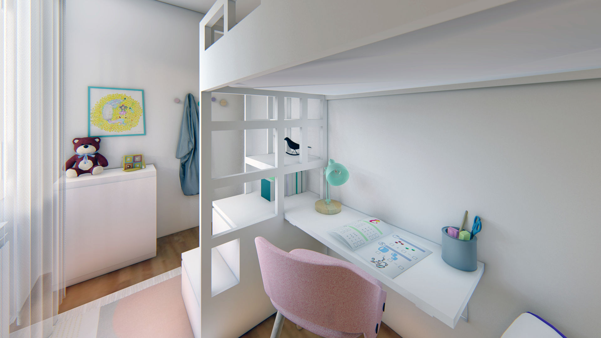 Sacando el máximo potencial de pequeños espacios_Diseño de Interiores, Luciane Gesualdi | arquitectura y diseño Luciane Gesualdi | arquitectura y diseño Girls Bedroom