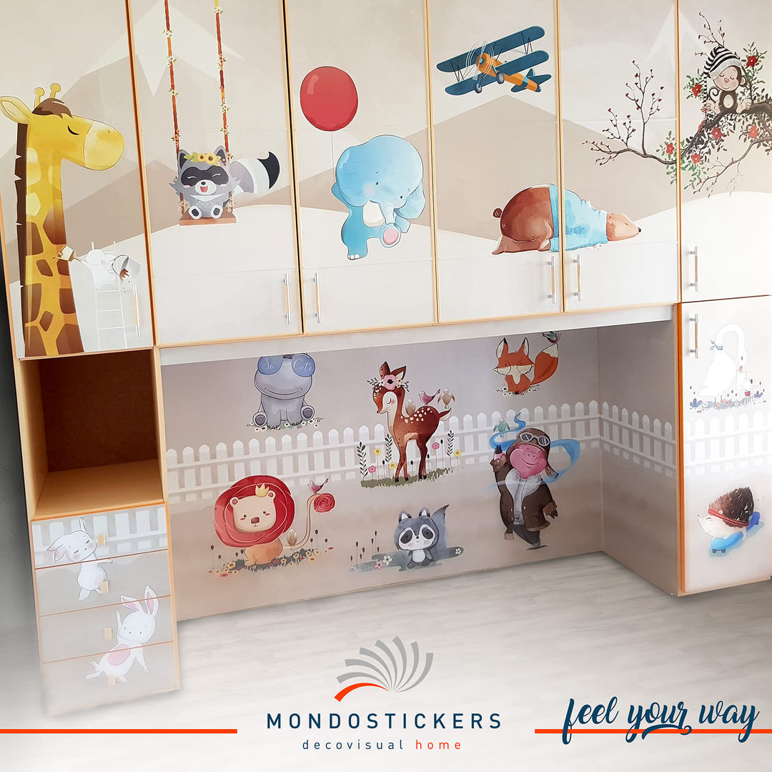 DECORAZIONE CASA ED ARREDAMENTO, MONDOSTICKERS MONDOSTICKERS Recámaras para bebés Compuestos de madera y plástico