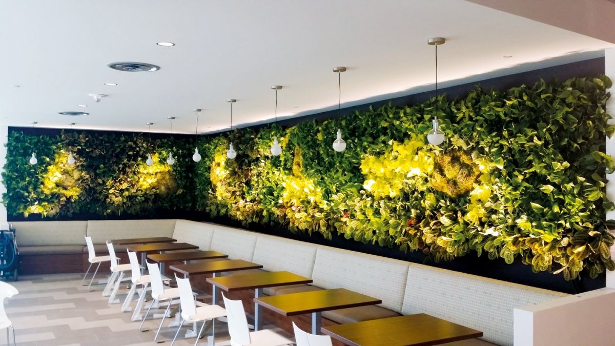 O impacto positivo de uma parede verde num restaurante ou café é imediato Urban Jungle - Plantas e Projectos Espaços comerciais jardim vertical, plantas para restauração, plantas de interior,Espaços de restauração