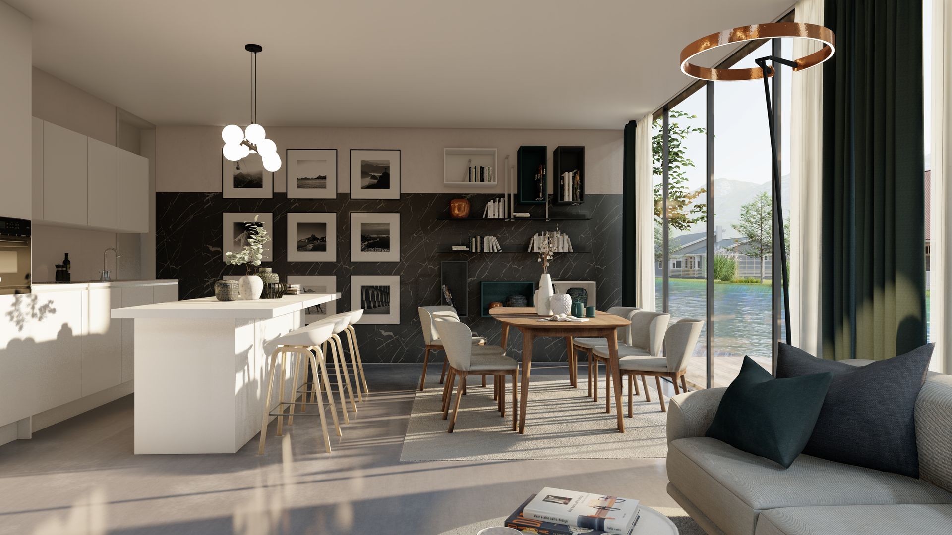 3D Visualisierungen der Planungen , Livarea Livarea Modern dining room