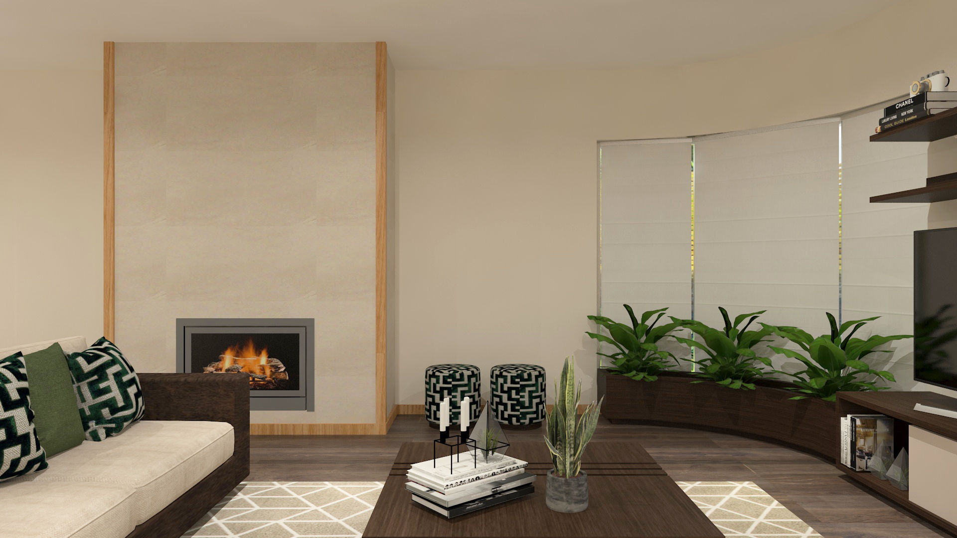 Projecto de Design de Interiores para Hall e Sala de Estar e Jantar ...