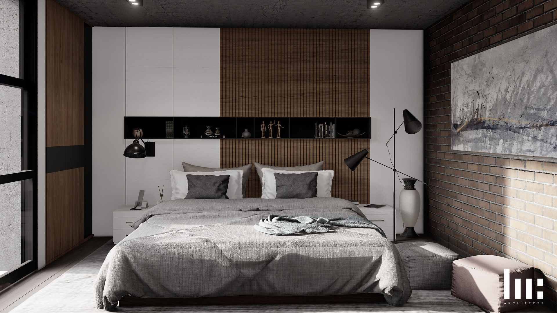 Apartamento AC- G8, HC Arquitecto HC Arquitecto Industrial style bedroom Wood Wood effect