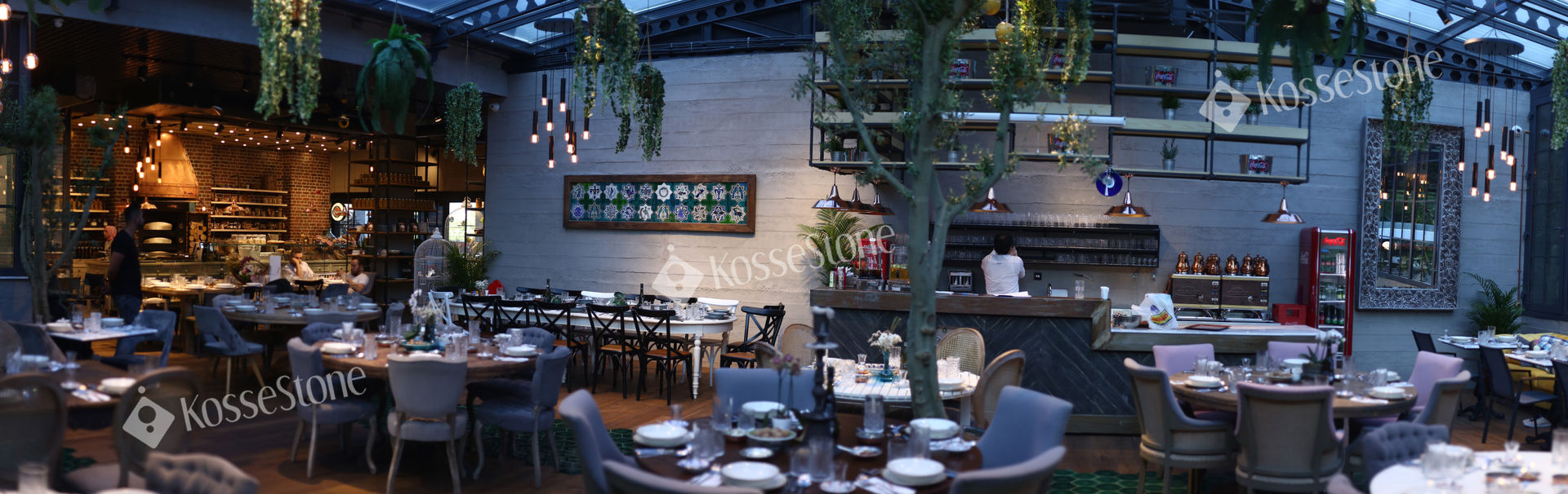 Restaurant Project @Izmir, KOSSE STONE KOSSE STONE Interior garden Interior landscaping