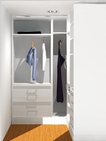 Walk-In-Closet Melamina cor Linho Tessuto, DIONI Home Design DIONI Home Design Modern dressing room