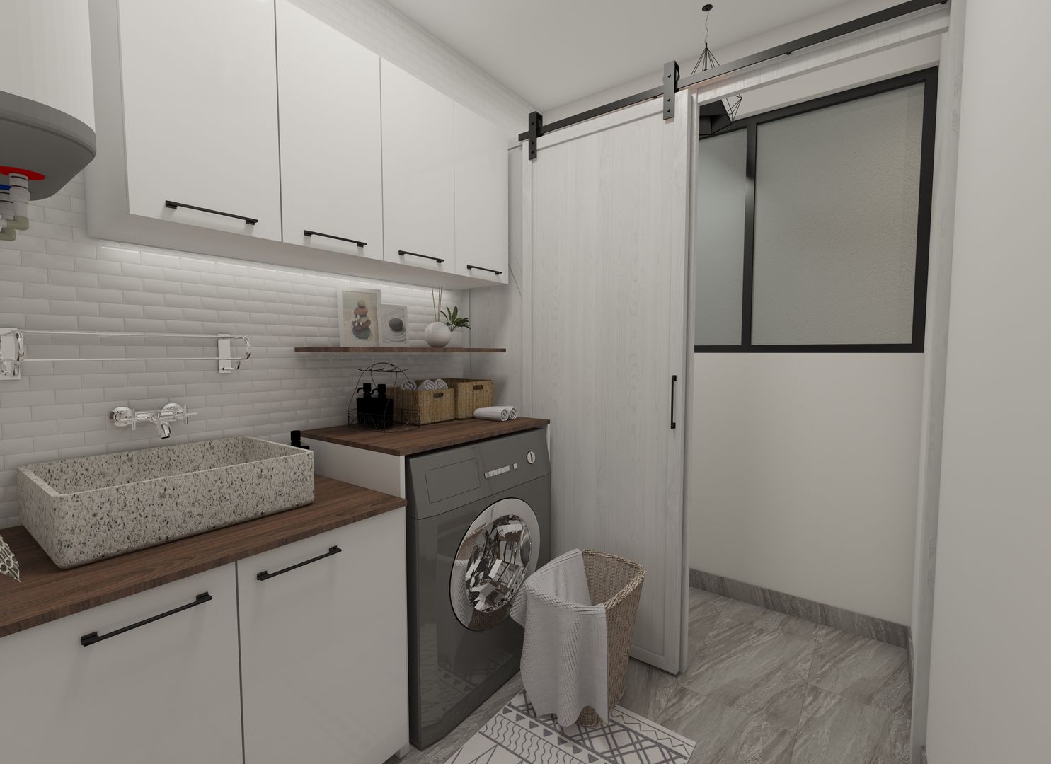 Diseño y Remodelación de cuarto de lavado, Di Novvo Interiorismo Di Novvo Interiorismo ห้องน้ำ
