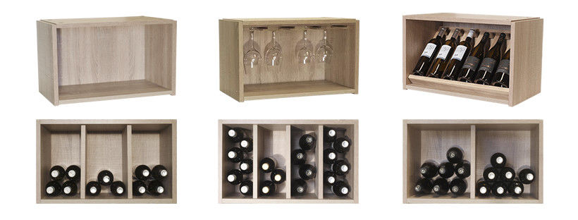 6 Narrow Modules to Complement the Configuration homify Wine cellar MDF garrafeiras, adega, estante para garrafas, suporte para copos,Wine cellar