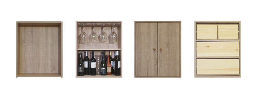 Modules with Open Compartment, Cup Holder, Doors or Drawers homify Wine cellar MDF Wine cellar