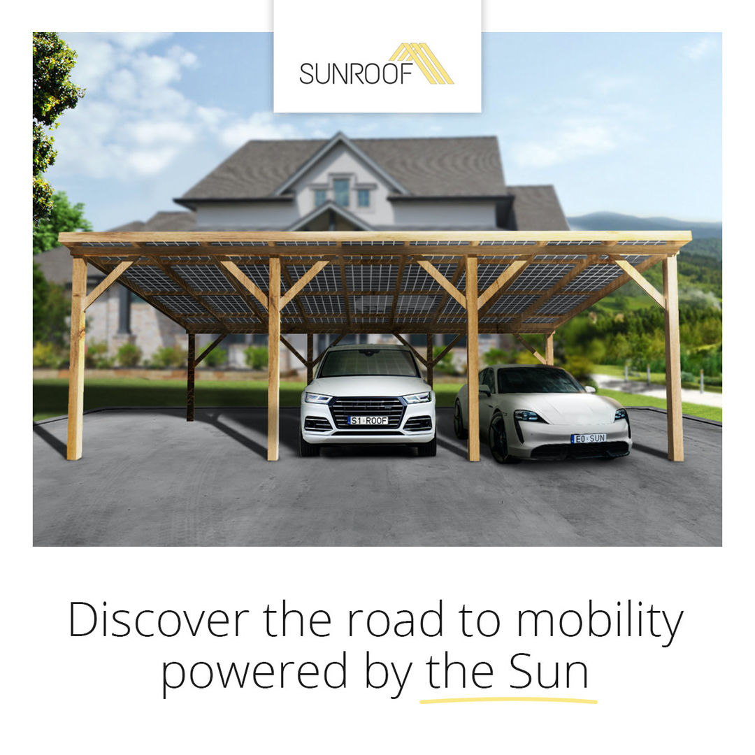 Modern SunRoof Carport Wood Wood effect