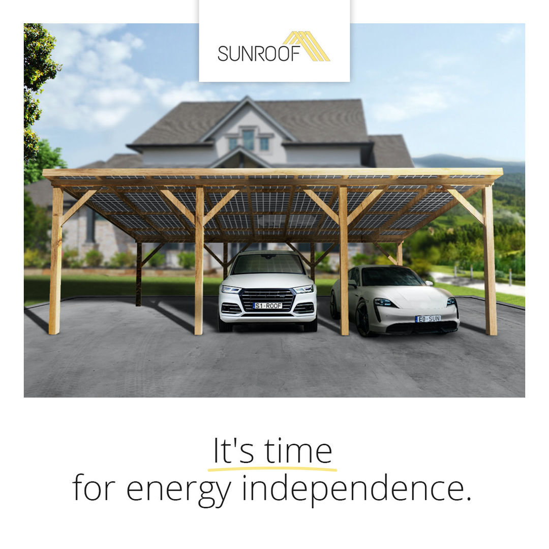 Intelligent investment SunRoof Carport Solid Wood Multicolored