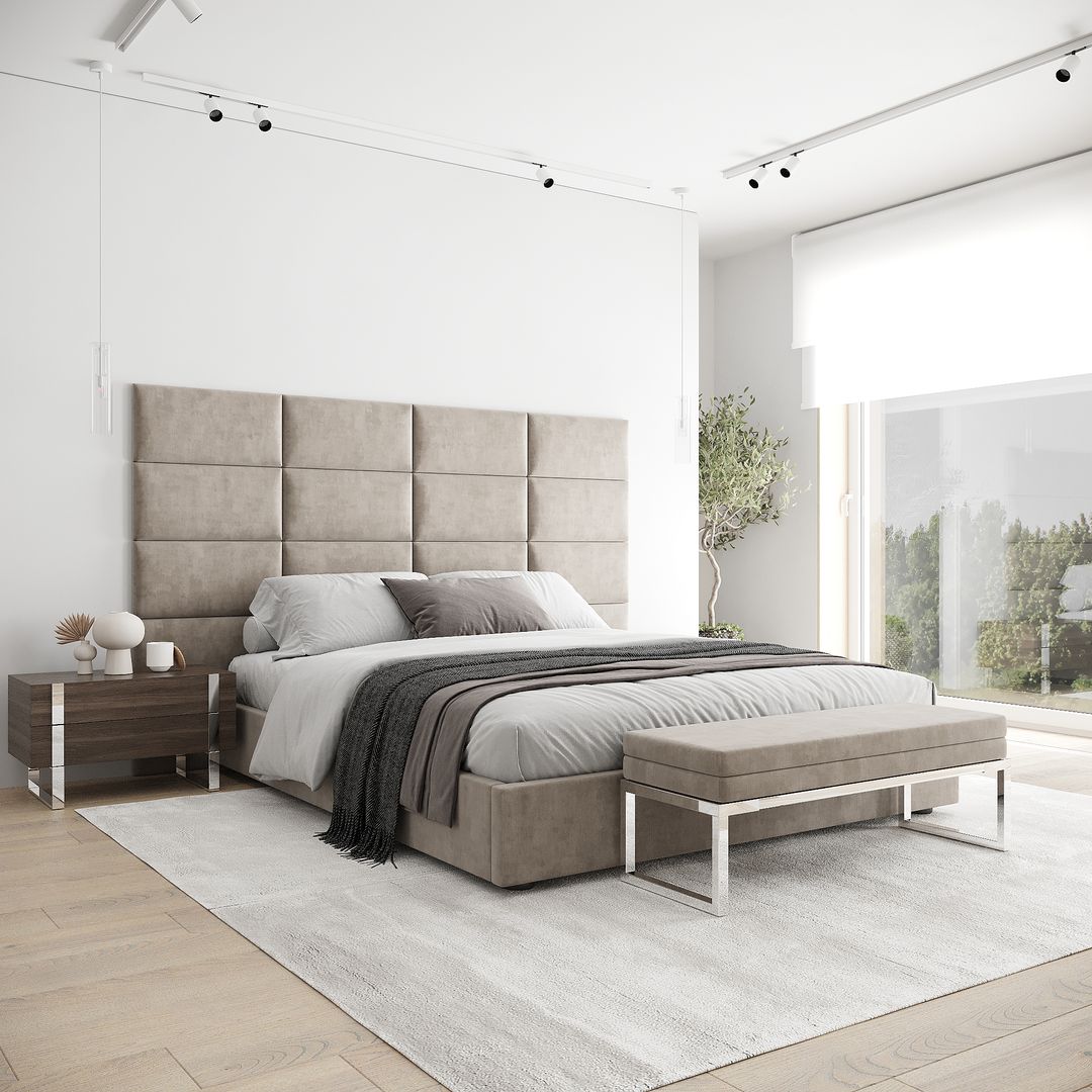 Praktisch und stylish: Holt euch eine gepolsterte Bettbank ins Schlafzimmer